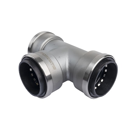 2in Push-Fit x 2in Push-Fit x 2in Push-Fit Stainless Steel Tee Fitting